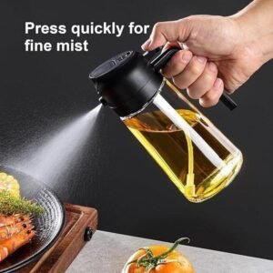 2-in-1 Olive Oil Dispenser & Sprayer – 16oz
